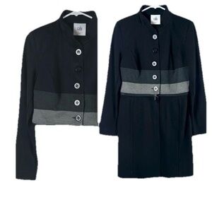 Cabi Osaka Nights Convertible NWOT Black Gray Colorblock Jacket Large